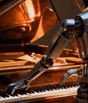 机器人弹奏钢琴素材12593#横屏 