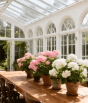 阳光花房内的桌椅沙发景观2963#横屏 