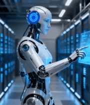 机器人在服务器机房操作屏幕6252#横屏 