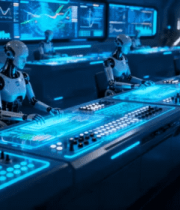 机器人操控科技控制台场景12353#横屏 