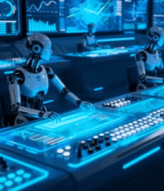 机器人操控科技控制台场景12353#横屏 