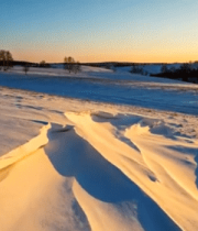 雪原日落自然风光13494#横屏 