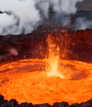 火山口岩浆涌动景象144#横屏 