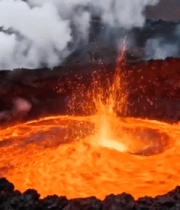 	 火山口岩浆涌动景象144#横屏 