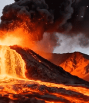 	 火山熔岩喷发自然景象15049#横屏 