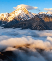 雪山云海自然风光全景(1)9446#横屏 