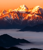 雪山云海日出自然风光1333#横屏 