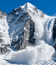 雪山雪崩壮丽景观10827#横屏 