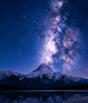 雪山星空夜景素材209#横屏 