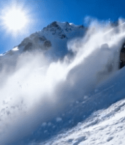 雪山雪崩自然景象7163#横屏 