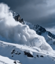 雪山雪崩自然景观(2)6509#横屏 