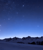 雪山星空夜景素材(1)1646#横屏 