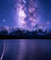 雪山星空湖泊夜景3090#横屏 
