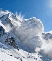 雪山雪崩自然景象(1)13799#横屏 