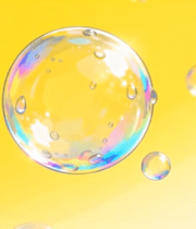 黄色背景彩色泡泡900#横屏 