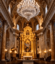 	 华丽教堂内部全景7015#横屏 