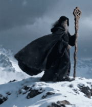 雪山前持杖黑袍巫师5909#横屏 