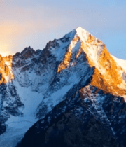 雪山日出壮丽景象3052#横屏 