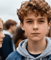 户外男女青少年近景画面10040#横屏 