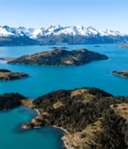 雪山湖泊自然风光俯瞰12417#横屏 