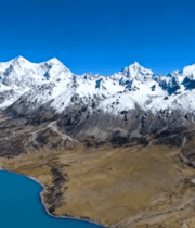 雪山湖泊高原航拍风光5456#横屏 