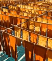 户外晾晒的条状食材4690#横屏 