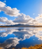 湖泊自然风光全景(1)11465#横屏 