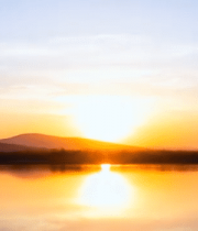 湖面夕阳山水全景7562#横屏 