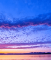 湖面日落晚霞自然风光4584#横屏 