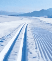 雪地车辙自然风光4048#横屏 