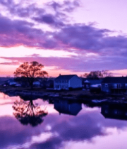 湖边日落自然风光3763#横屏 