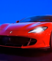 红色跑车动感行驶画面9566#横屏 