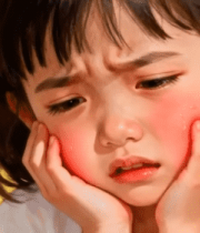 小女孩托腮面露愁容5320#横屏 