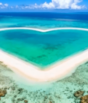 心形海岛海景俯瞰10798#横屏 