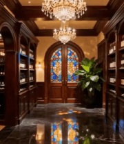 豪华酒柜红酒陈列场景6053#横屏 