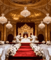 豪华酒店宴会场地布置14018#横屏 