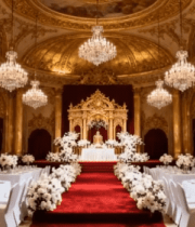 豪华酒店宴会场地布置14018#横屏 