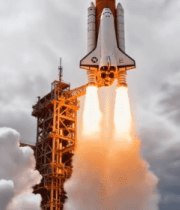 航天飞机发射升空瞬间5674#横屏 