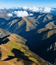 航拍连绵山脉自然风光素材14687#横屏 