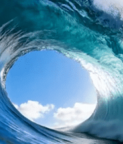 	 海洋中壮观的海浪景象968#横屏 