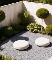 现代庭院景观绿植石子素材7263#横屏 