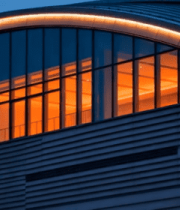 现代建筑黄昏灯光特写2675#横屏 