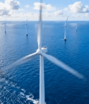 海上风力发电场俯拍画面3978#横屏 