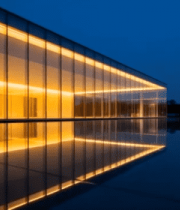 现代建筑夜景倒影素材2167#横屏 