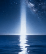 海面星空光束场景5452#横屏 