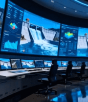 现代化监控室多屏幕显示场景2272#横屏 