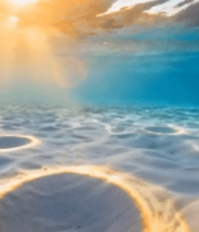 海底阳光照射沙滩景象2694#横屏 