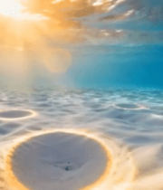 海底阳光照射沙滩景象2694#横屏 