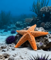 海底海星与海胆珊瑚礁景观1409#横屏 