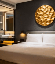 现代风格酒店卧室场景4639#横屏 